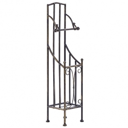 Beliani-BRISA-Toiletpapierhouder-Zwart-IJzer