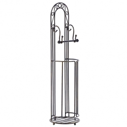 Beliani-TEMUCO-Toiletpapierhouder-Zwart-IJzer