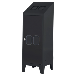 Afvalbakwerkplaats4delig-AWP-104Zwartral9005