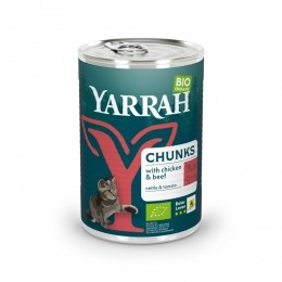 12xYarrahBioKattenvoerChunksKipRund405gr