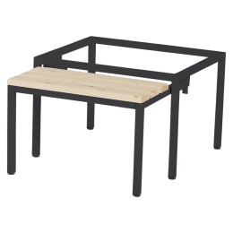 Uitschuifzitbanklocker2delig-LKP-037Zwartral9005