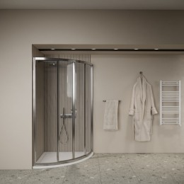 DouchecabineBWSOla90x90x190cmKwartrondSchuifChroom