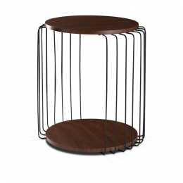 LisommeYukiRondeHoutenSalontafel46cm-Walnoot