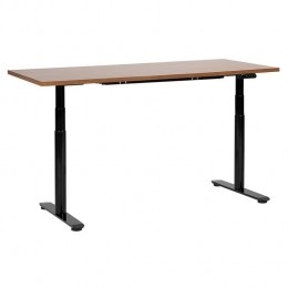 Beliani-DESTINAS-Elektrischbureau-DonkerhoutZwart-160cm-MDF
