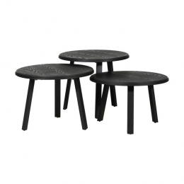 SalontafelsetVan3Reims-Zwart-Metaal