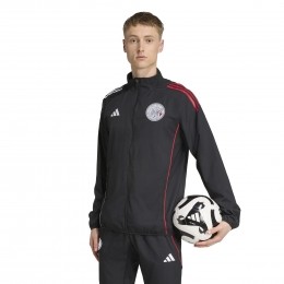 adidasAjaxPresentatieTrainingsjack2025-2026ZwartWitRood