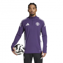 adidasManchesterUnitedTrainingstrui14-Zip2025-2026PaarsWitZwart