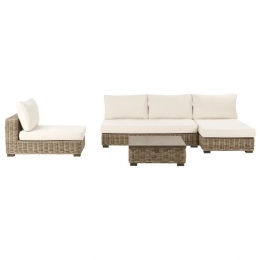 Beliani-VARALLO-Loungeset4-zits-Gebrokenwit-Linkszijdig-Rotan
