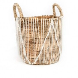 TheStraightStitchedMacrameBasket-NaturalWhite-L