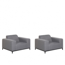 Beliani-ROVIGO-Fauteuil-Grijs-Polyester