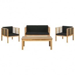 Beliani-PACIFIC-Loungesetvoor4-Lichtehoutkleur-Acaciahout