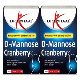 GratisVerzending2xLucovitaalD-MannoseCranberryBlaasfunctie60tabletten