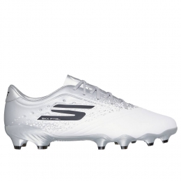 SkechersRazor15AcademyGrasVoetbalschoenenFGWitZilverZwart