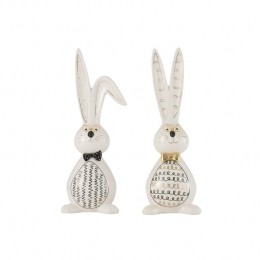 J-LinefiguurKonijnRobert-keramiek-mix-large-2stuks-paasdecoratie