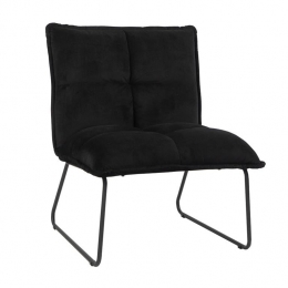 Bronx71VelvetfauteuilMalagazwart