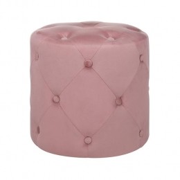 Beliani-COROLLA-Poef-Roze-Fluweel