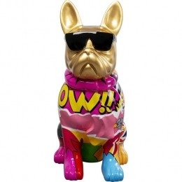 WoonaccessoiresgoudbulldoggraffitizonnebrilXL152cmKareDesign