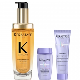 KrastaseElixirUltimeLHuileOriginaleHairOil75mlwithMiniDeluxeBlondAbsoluShampoo30mlandConditioner30mlDuo