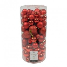 Kerstballenmix100stuksKerstroodKerstBuitengewoondeBoet-Decoris