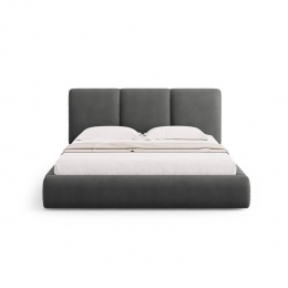 WindsorCoHorizonBedframemetOpbergvak-180x200cm-Chenille-Donkergrijs