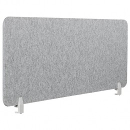 Beliani-SPLIT-Bureauscherm-Lichtgrijs-50x160cm-Polyester