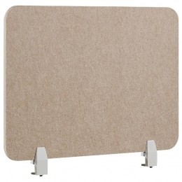 Beliani-SPLIT-Bureauscherm-Beige-72x50cm-Polyester