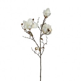 MicaDecorationsMagnoliaKunstbloem-H88cm-Wit