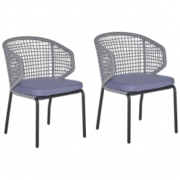 Beliani-PALMI-Tuinstoelsetvan2-Grijs-Aluminium