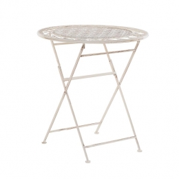 Beliani-TRIESTE-Tuintafel-Beige-70x70cm-Metaal
