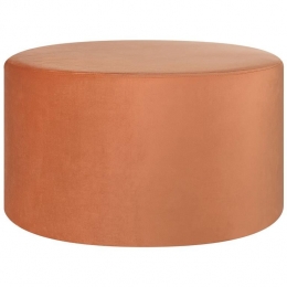 Beliani-MILLEN-Poef-Oranje-61cm-Fluweel