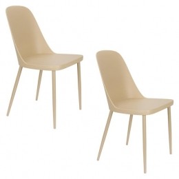 HousecraftLivingPipEetkamerstoelBeige-Setvan2