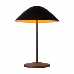 AtmoozElan-Tafellamp-ZwartGoud-2Lichtpunten-Paddestoel