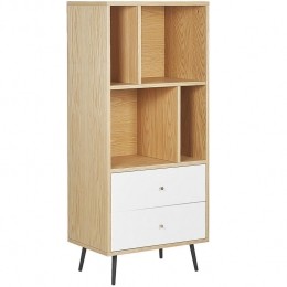 Beliani-RICHMOND-Boekenkast-Lichtehoutkleur-MDF