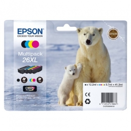 Inktcartridgeepson26xlt2636zwart3kleuren