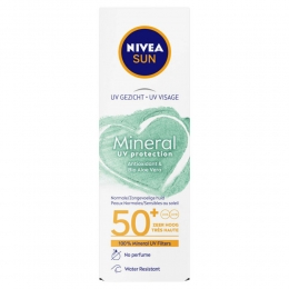 2xNiveaSunMineralUVProtectionZonnecrmeGezichtSPF5050ml