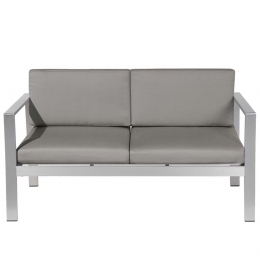 Beliani-SALERNO-Tuinbank-Donkergrijs-Aluminium