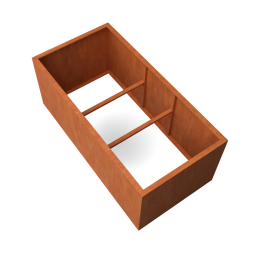 ArtesaRechthoekigeplantenbakcortenstaalL200xB100xH80cmGeroba-Geroba