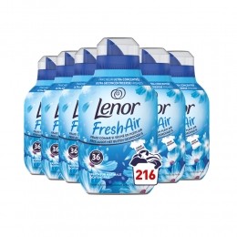 6xLenorWasverzachterFreshAirOchtendfris36Wasbeurten504ml