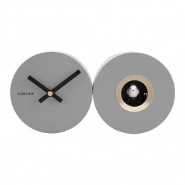 KarlssonDuoCuckooWandklok-Grijs