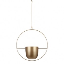 MicaDecorationsDexterHangendeBloempot-L34xB14xH65cm-Goud