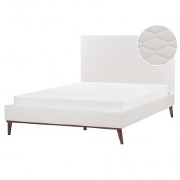 Beliani-BAYONNE-Tweepersoonsbed-Gebrokenwit-140x200cm-Fluweel