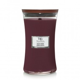 WoodWickGeurkaarsLargeBlackCherry611gr