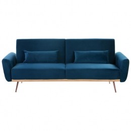 Beliani-EINA-Slaapbank3-zits-Marineblauw-Fluweel