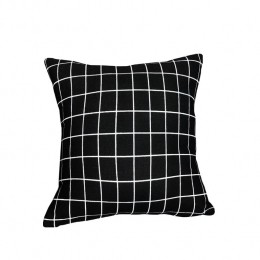 QUVIOKussenhoes45x45cmVierkantjes-Zwart