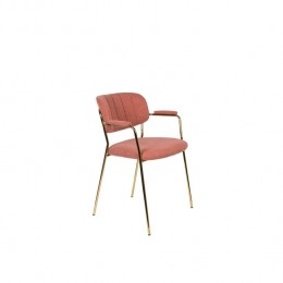 HousecraftJolienEetkamerstoelenGoudRoze-Setvan2
