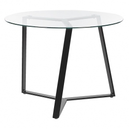 Beliani-KEBRI-Eettafel-Zwart-100x100cm-Veiligheidsglas