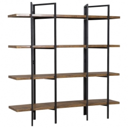 Beliani-COMPTON-Boekenkast-Donkerbruin-MDF