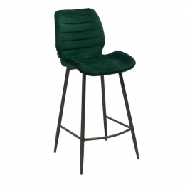 Bronx71VelvetbarkrukTobydonkergroen71cm