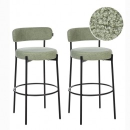 Beliani-ALLISON-Barkruksetvan2-Lichtgroen-Boucl