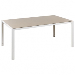 Beliani-CATANIA-Tuintafel-Beige-160x90cm-Veiligheidsglas
